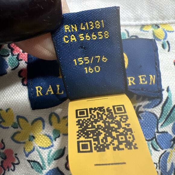 Polo Ralph Lauren Big Girls Floral Cotton Oxford Shirtdress Size 16 - Picture 9 of 12